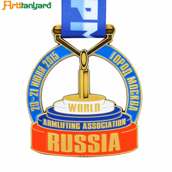 Most Popular Custom Souvenir Gift Metal Sport Trophy Medal with Ribbon
