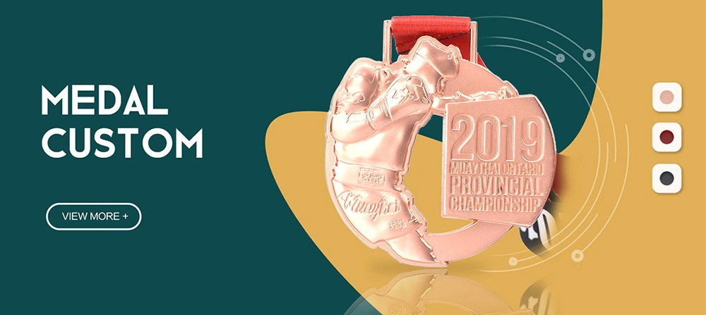 Most Popular Custom Souvenir Gift Metal Sport Trophy Medal with Ribbon