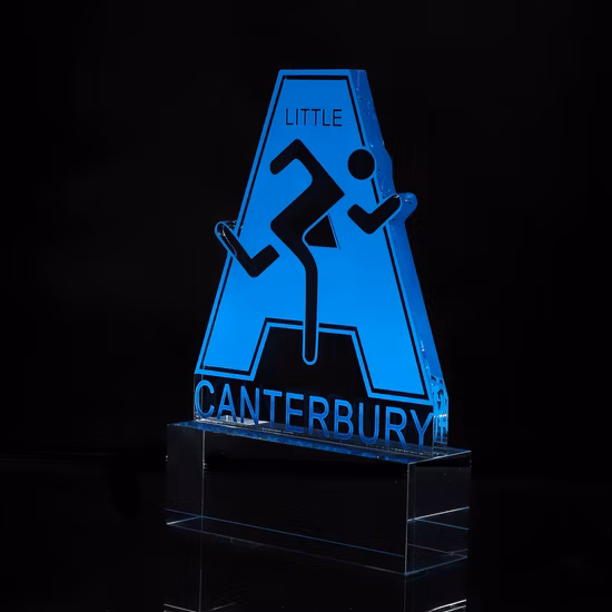 No MOQ Crystal Metal Competition Honor Volley Ball Cup Award Trophy with Wooden Base