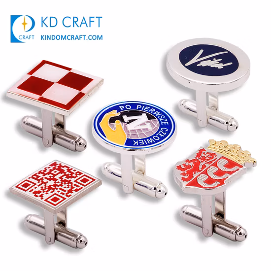 China Artigifts Cufflink Manufacturer Supplier Customised Logo Metal Cuff Links Men Masonic Albizia Branches Cufflinks and Tie Clips with Box Packaging